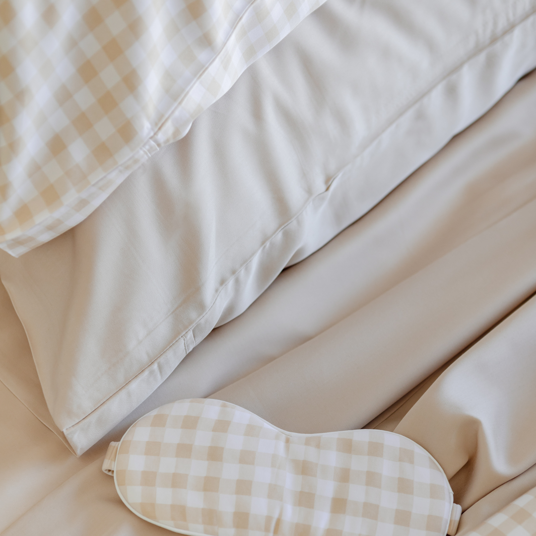 Bamboo  Pillowslip - Oat Gingham