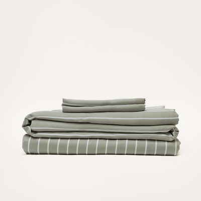 Bamboo Sheet Set - Olive Stripe [PRE-ORDER]