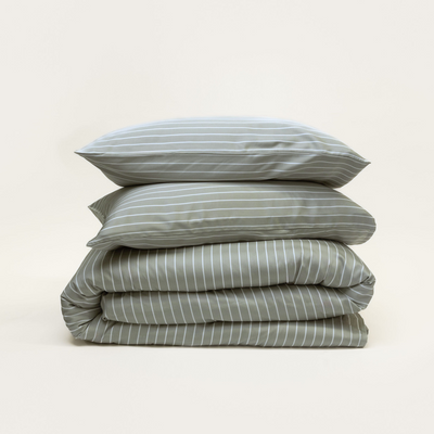 Bamboo Quilt Cover - Olive Stripe [PRE-ORDER]