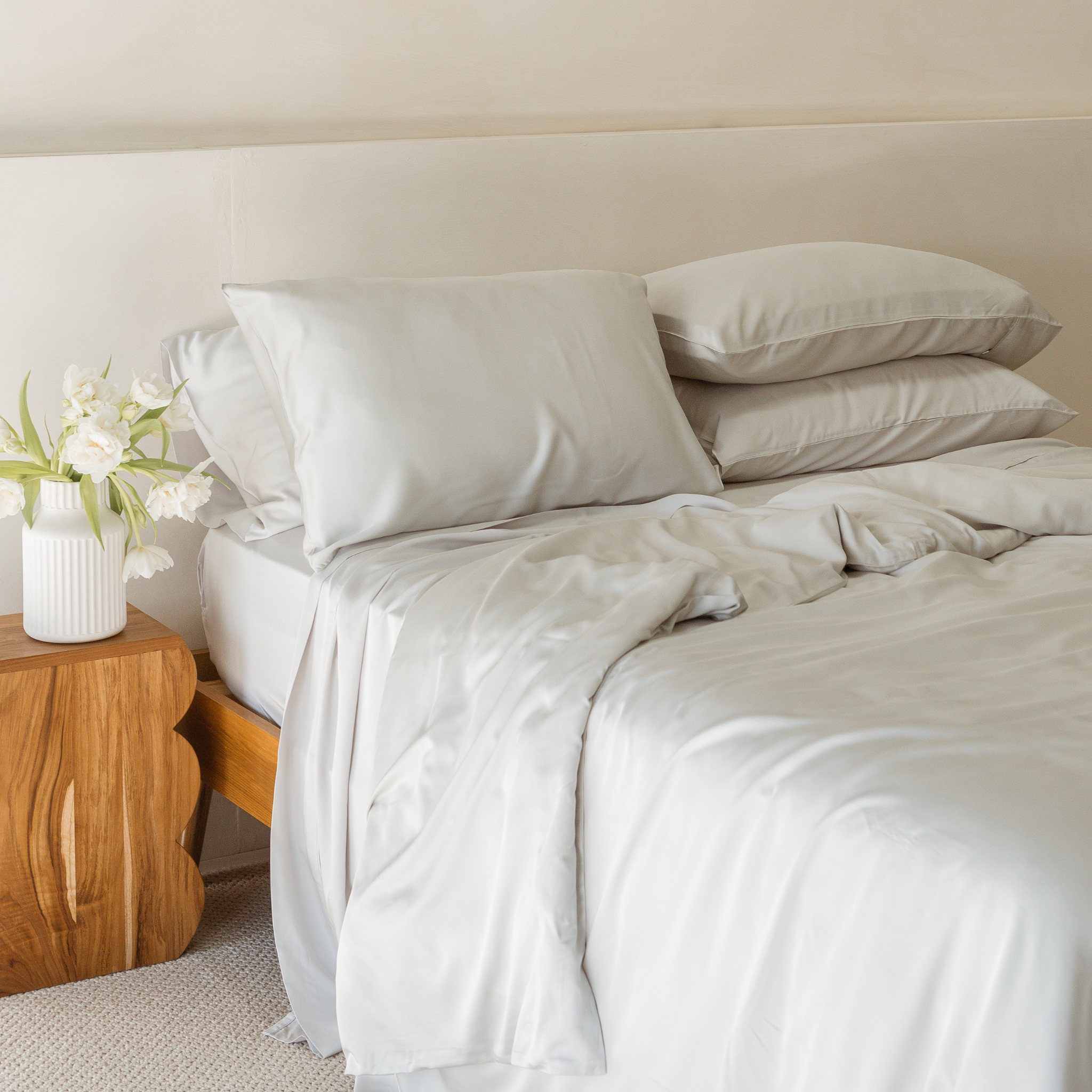 Silver Bamboo Quilt Cover