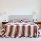 Cinnamon Stripe Bamboo Sheet Set