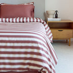 Cinnamon Stripe Bamboo Quilt Cover
