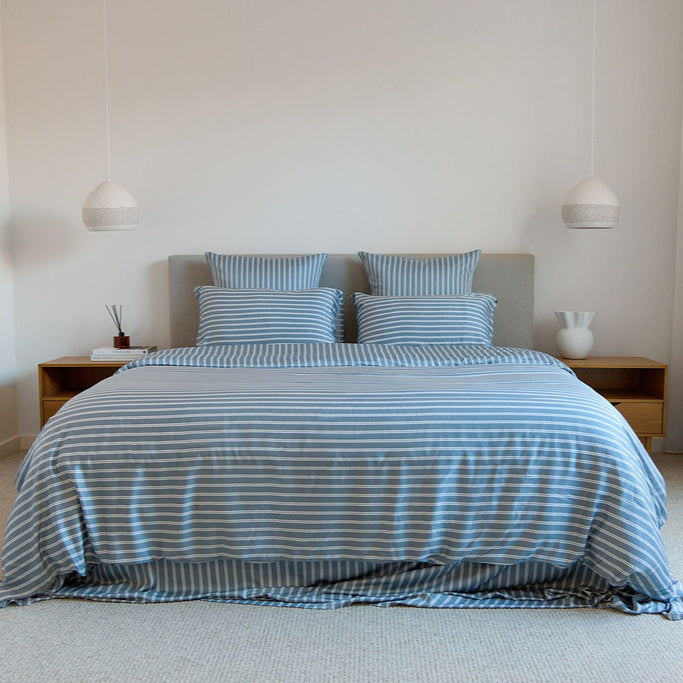 Bay Stripe Bamboo Fitted Sheet Set