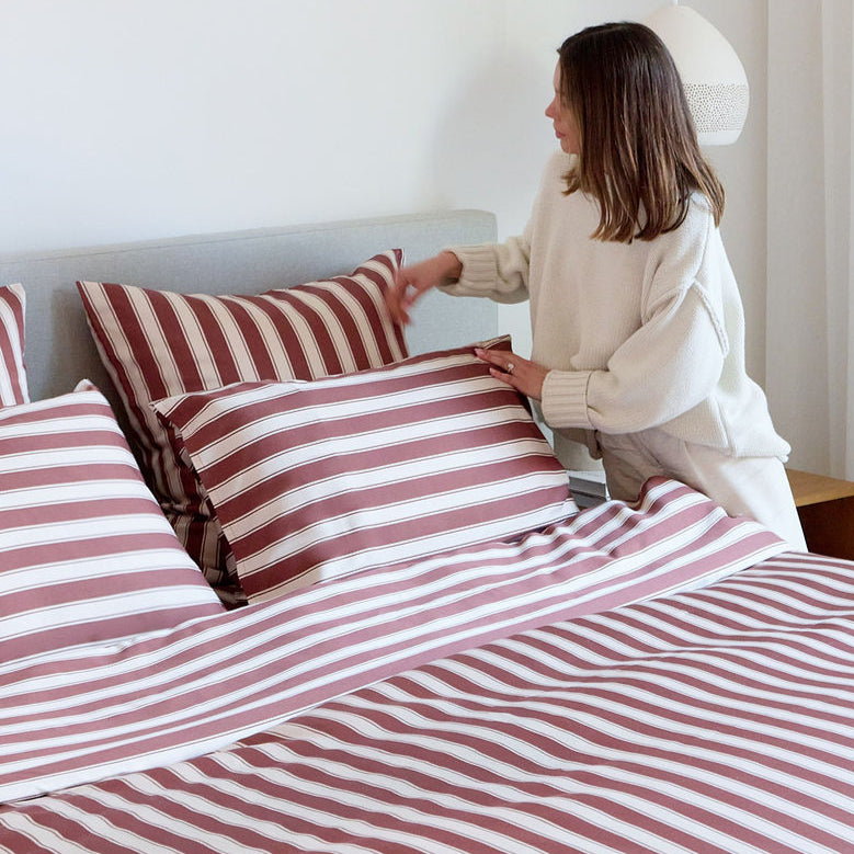 Cinnamon Stripe Bamboo Pillowslip