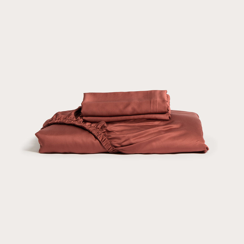 Cinnamon Bamboo Fitted Sheet Set