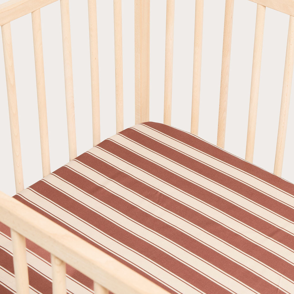 Cinnamon Stripe Bamboo Baby Bedding