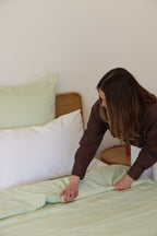 Mint Bamboo Quilt Cover