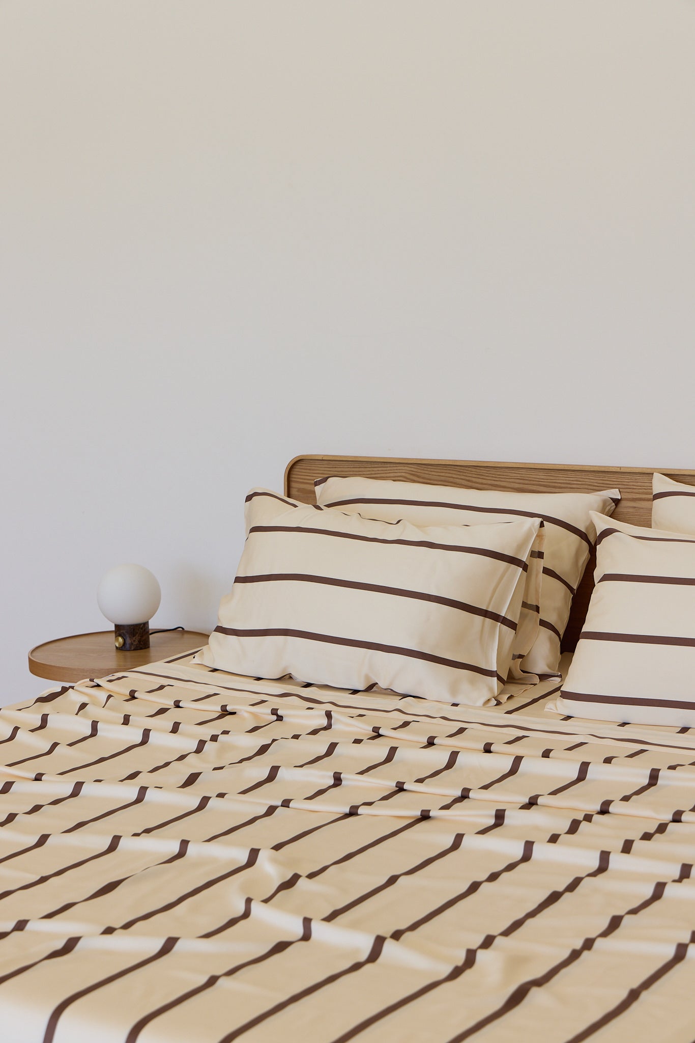 Chocolate Stripe Bamboo Sheet Set
