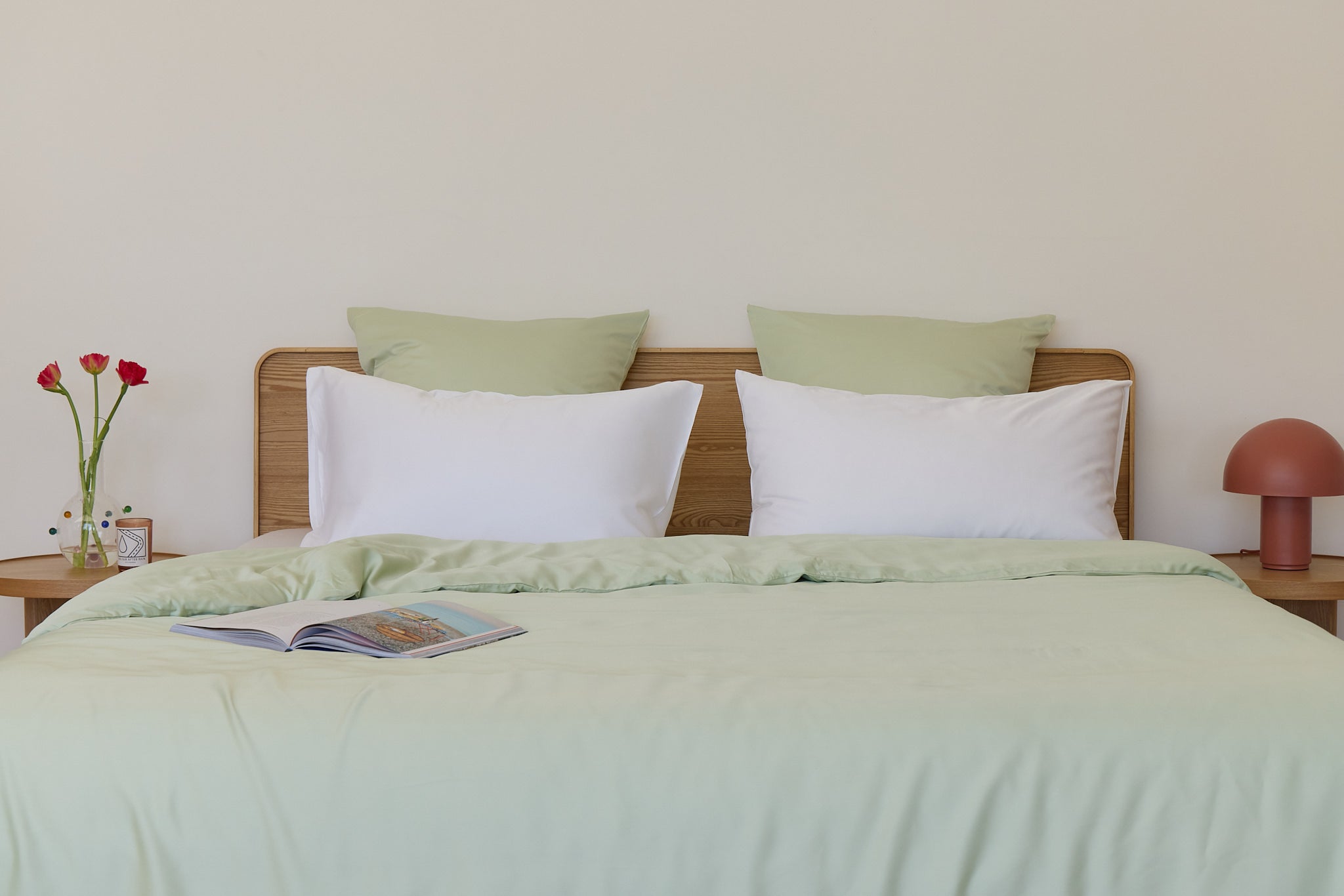 Mint Bamboo Quilt Cover