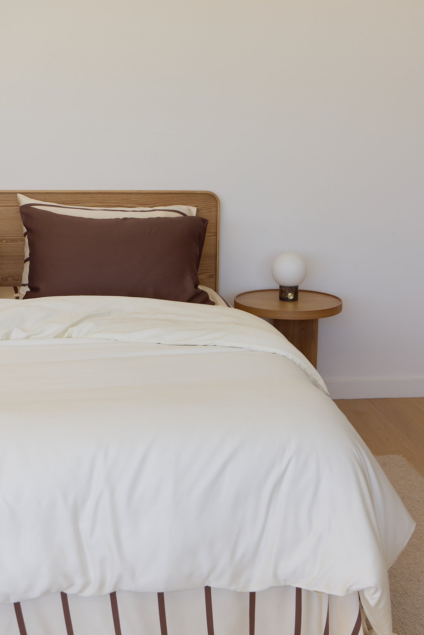 Chocolate Stripe Bamboo Fitted Sheet Set