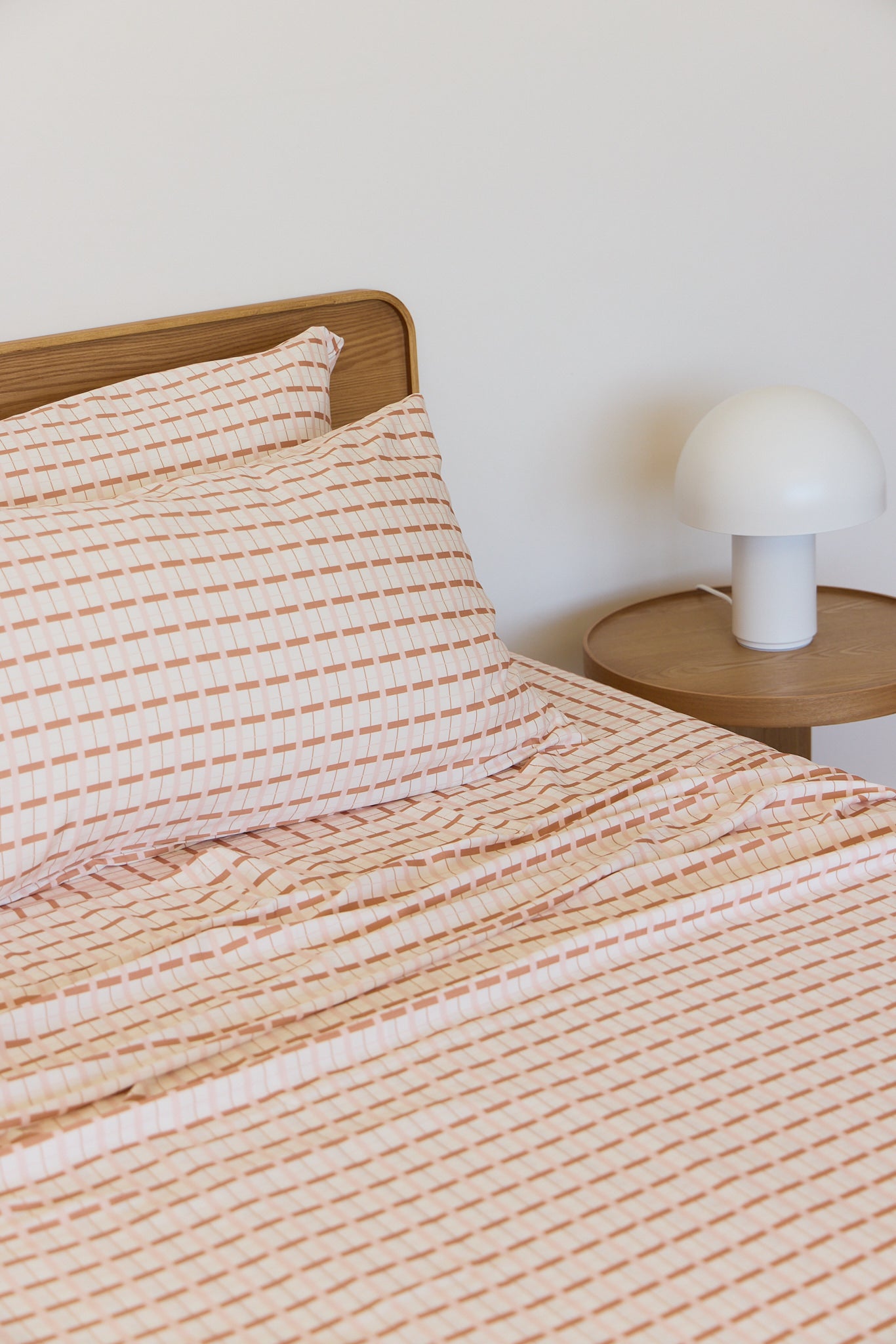 Maple Check Bamboo Fitted Sheet Set