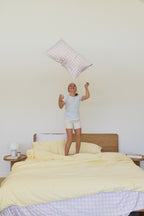 Lilac Gingham Bamboo Sheet Set