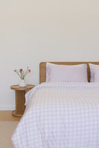 Lilac Gingham Bamboo Pillowslip