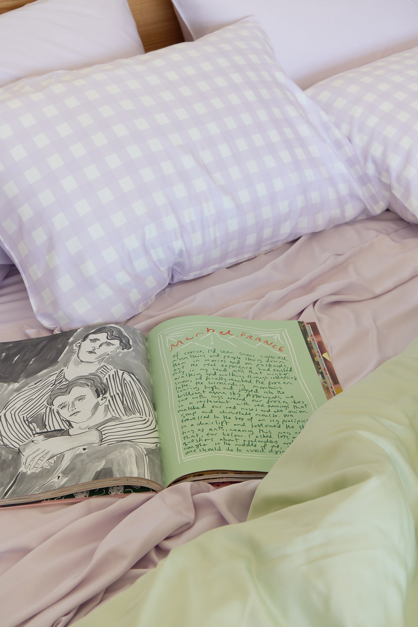 Mint Bamboo Quilt Cover