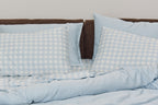 Sky Gingham Bamboo Sheet Set