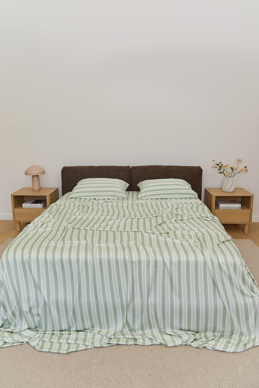 Pistachio Stripe Bamboo Sheet Set