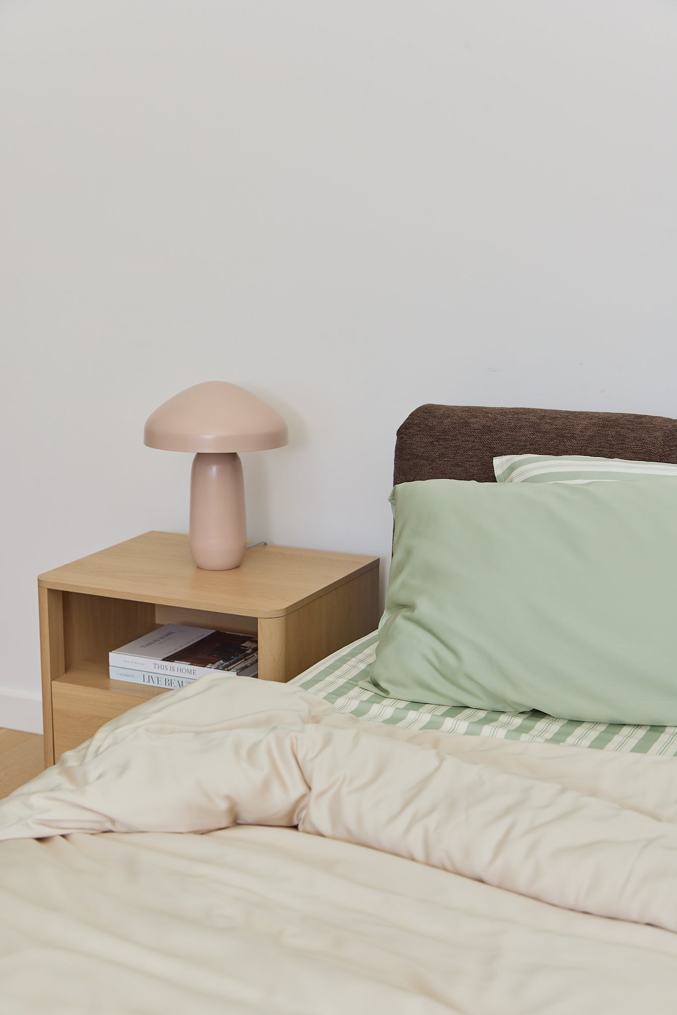 Pistachio Stripe Bamboo Fitted Sheet