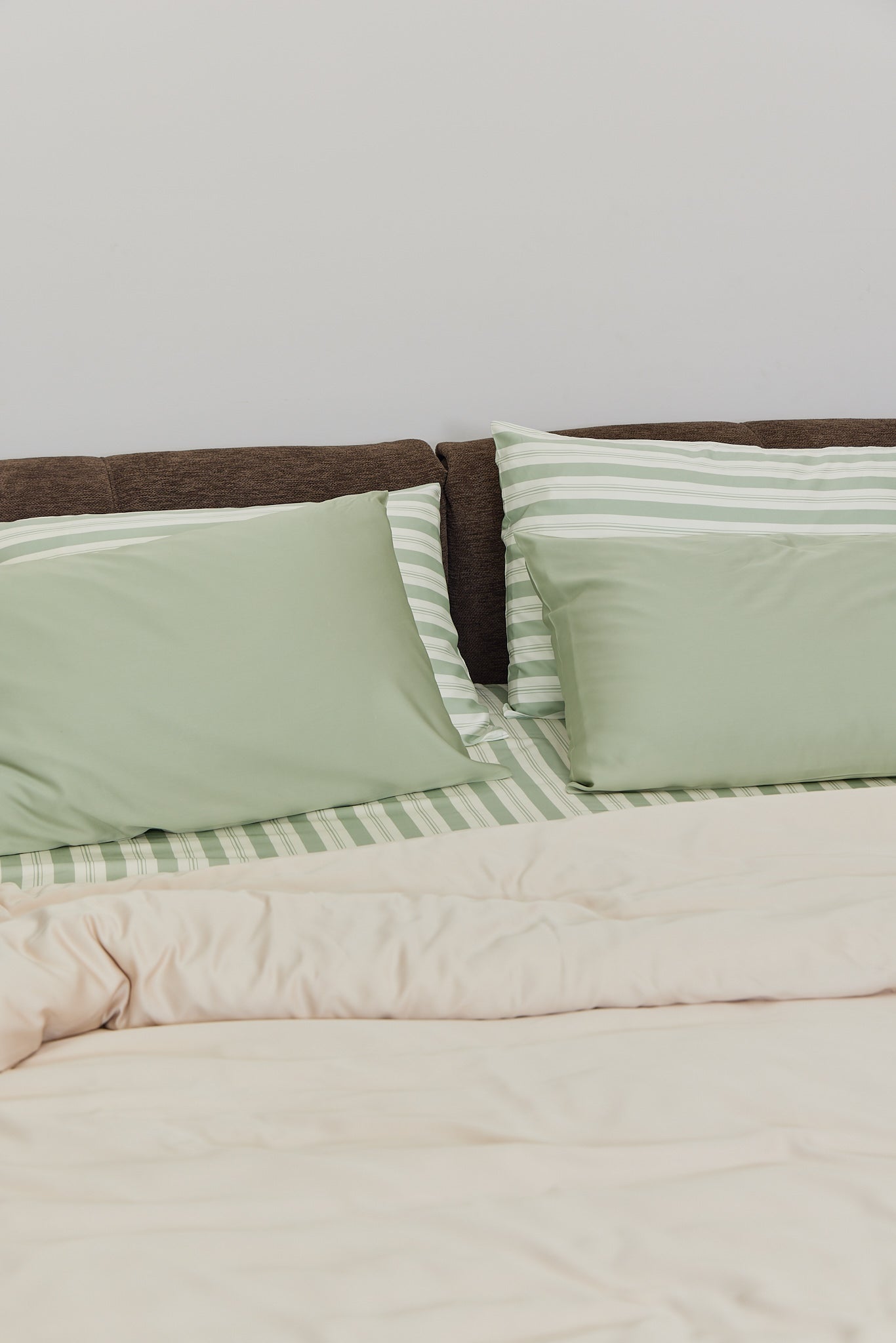 Pistachio Stripe Bamboo Fitted Sheet