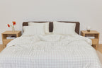 Latte Grid Bamboo Fitted Sheet
