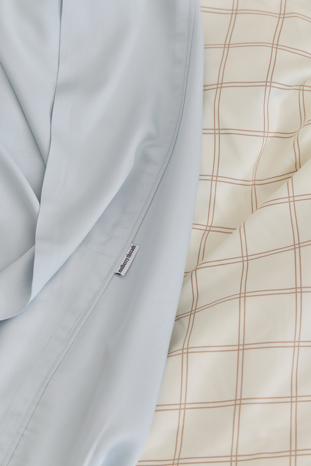 Latte Grid Bamboo Sheet Set