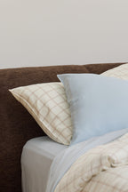 Latte Grid Bamboo Sheet Set