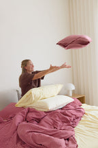 Cherry Gingham Bamboo Quilt Cover