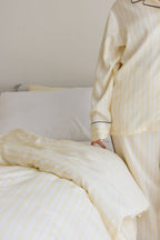 Butter Stripe Bamboo Quilt Cover