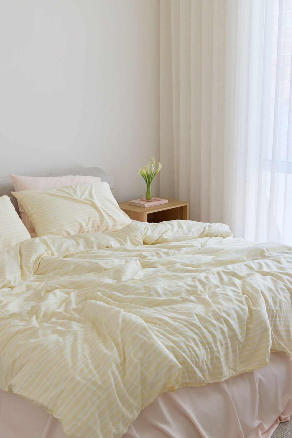 Butter Stripe Bamboo Quilt Cover