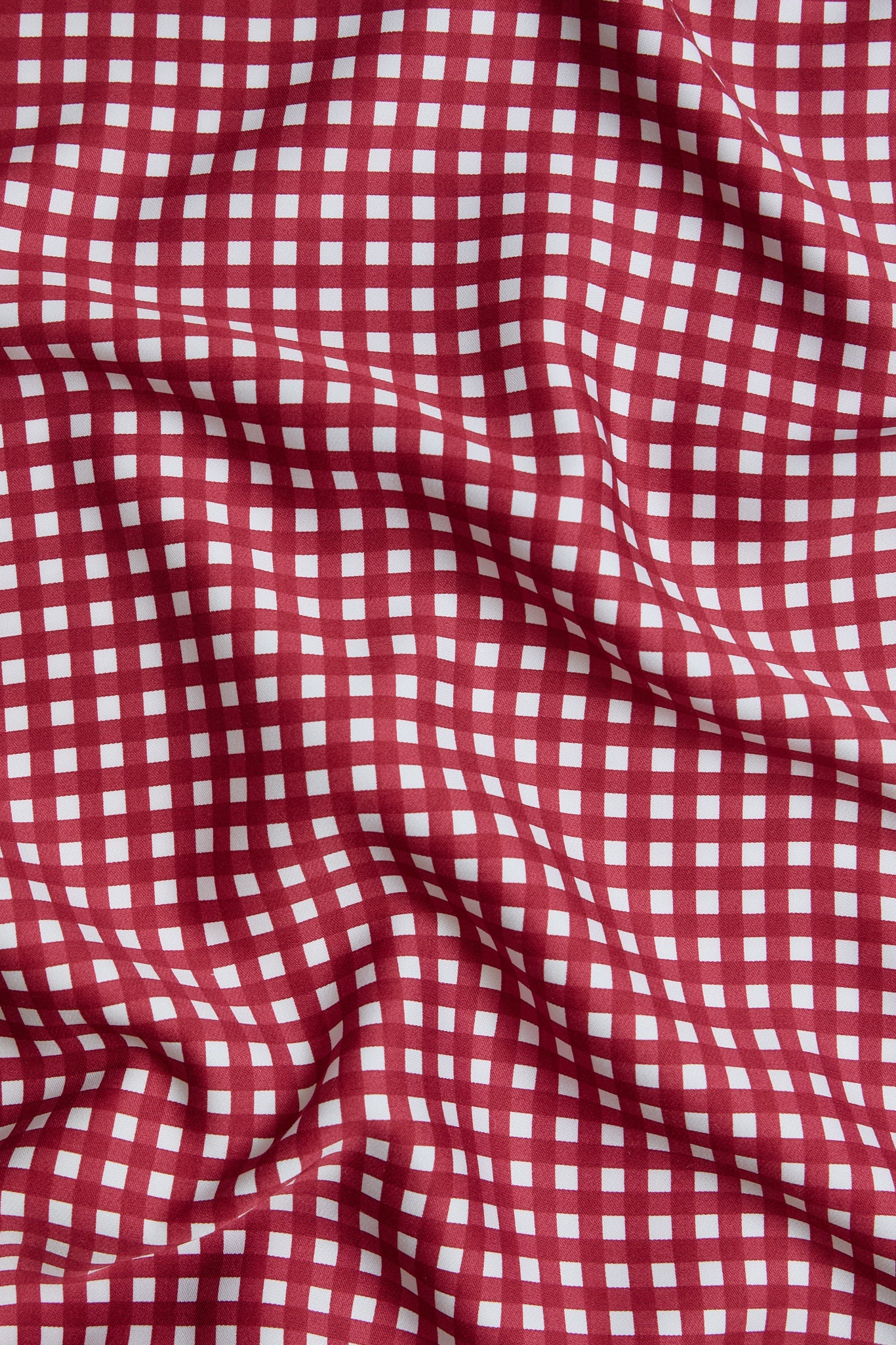 Bamboo Fitted Sheet Cherry Gingham | No Top Sheet | Mulberry