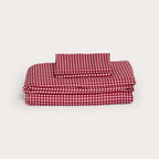 Cherry Gingham Bamboo Sheet Set