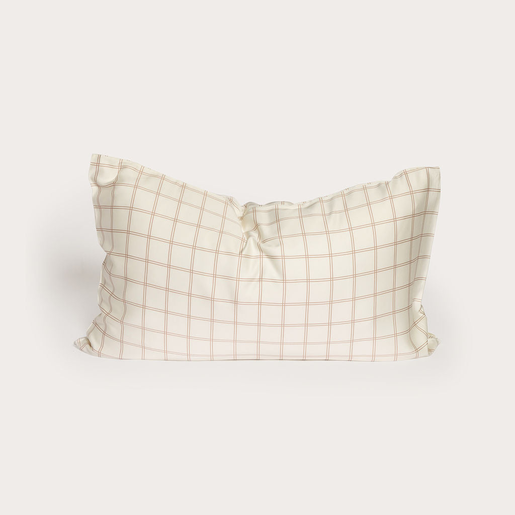 Latte Grid Bamboo Pillowslip