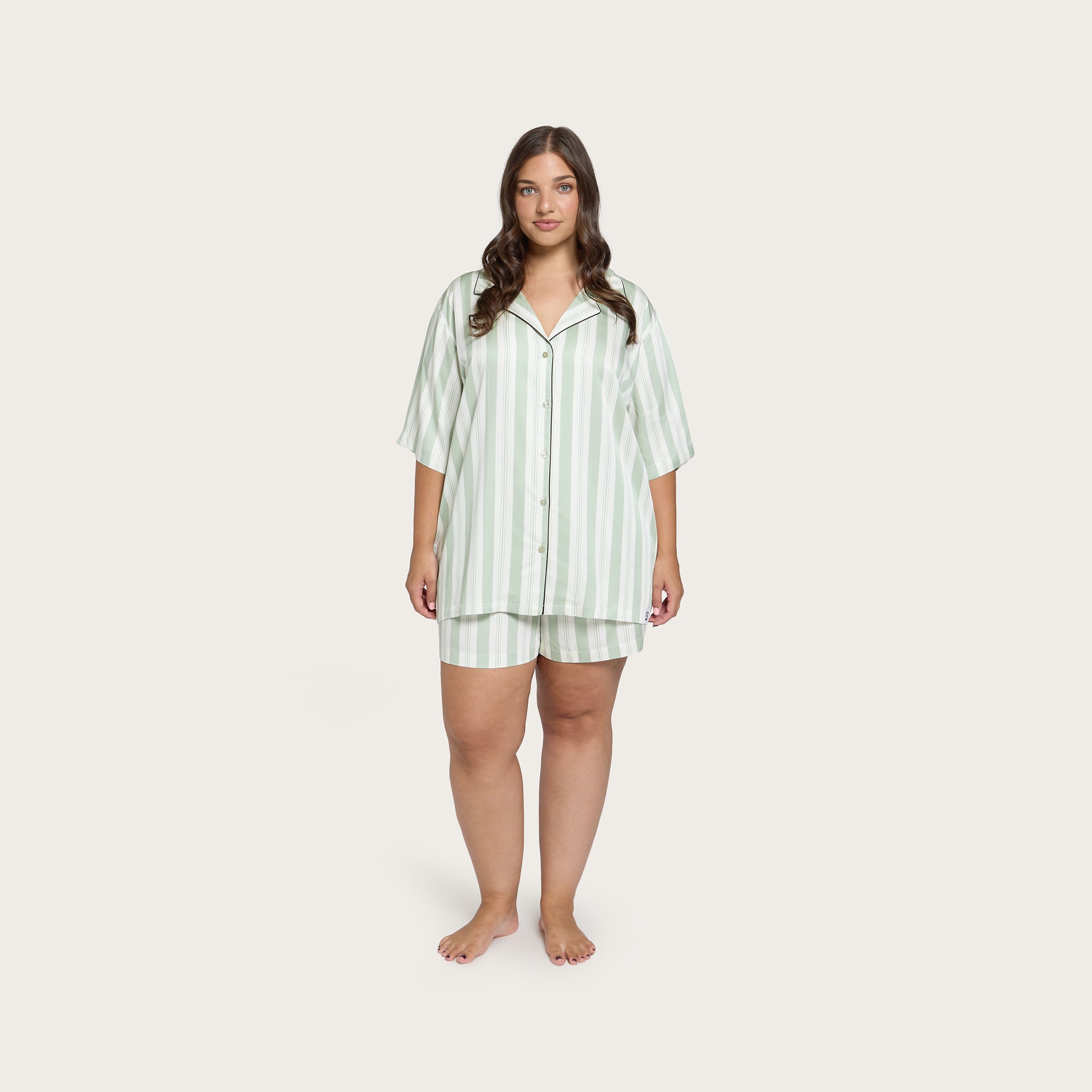 Pistachio Stripe Lottie Bamboo Short