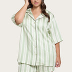 Pistachio Stripe Lottie Bamboo Shirt