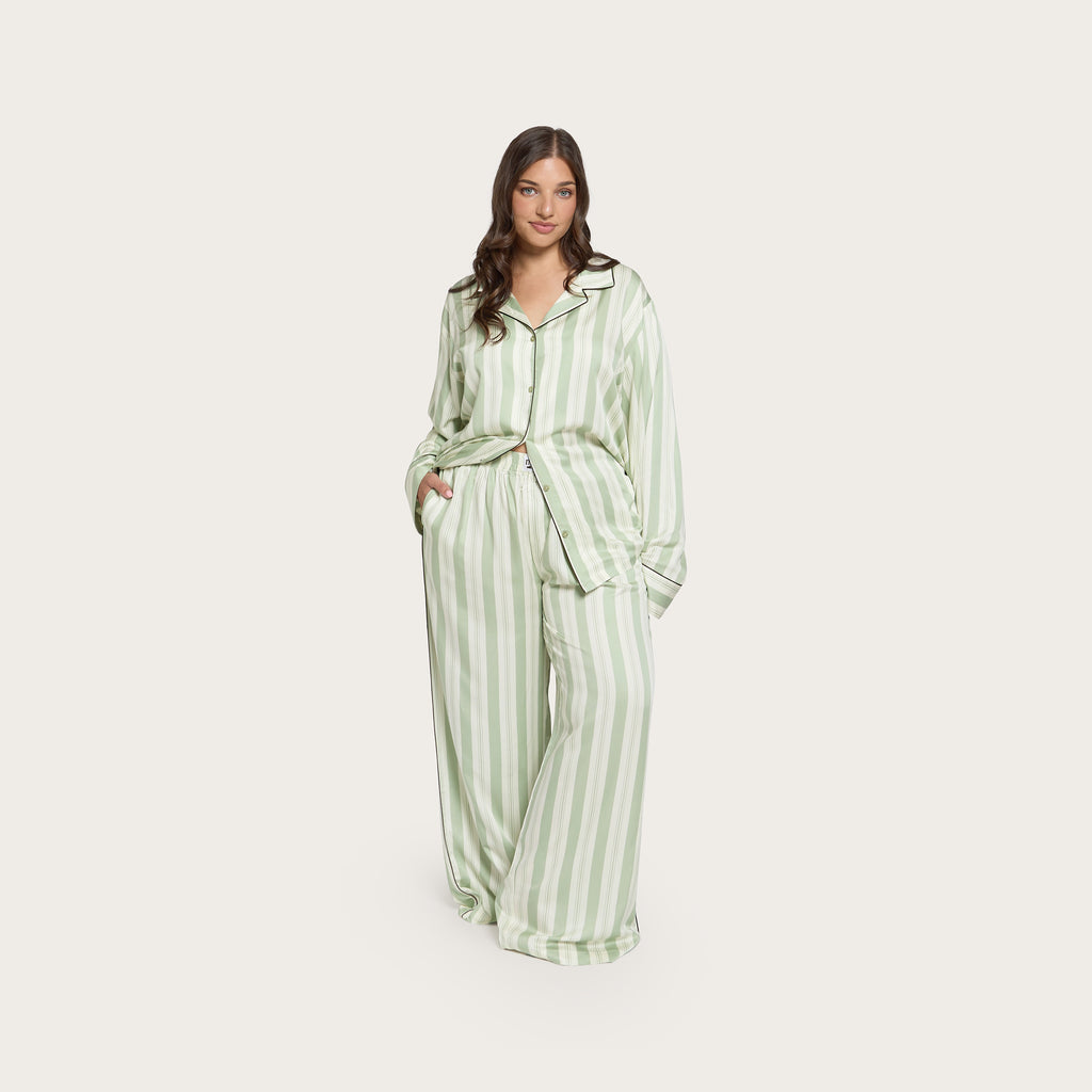 Pistachio Stripe Lottie Bamboo Pant