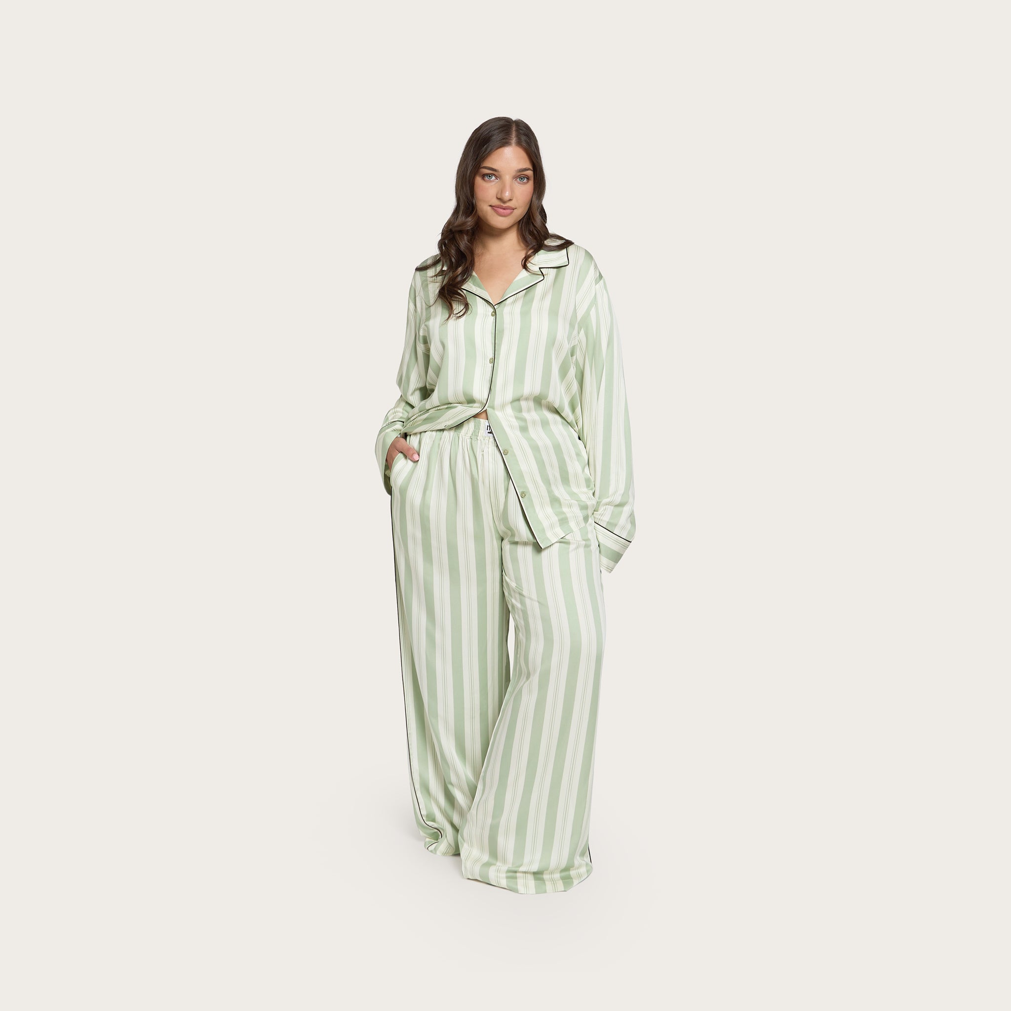 Pistachio Stripe Lottie Bamboo Pant