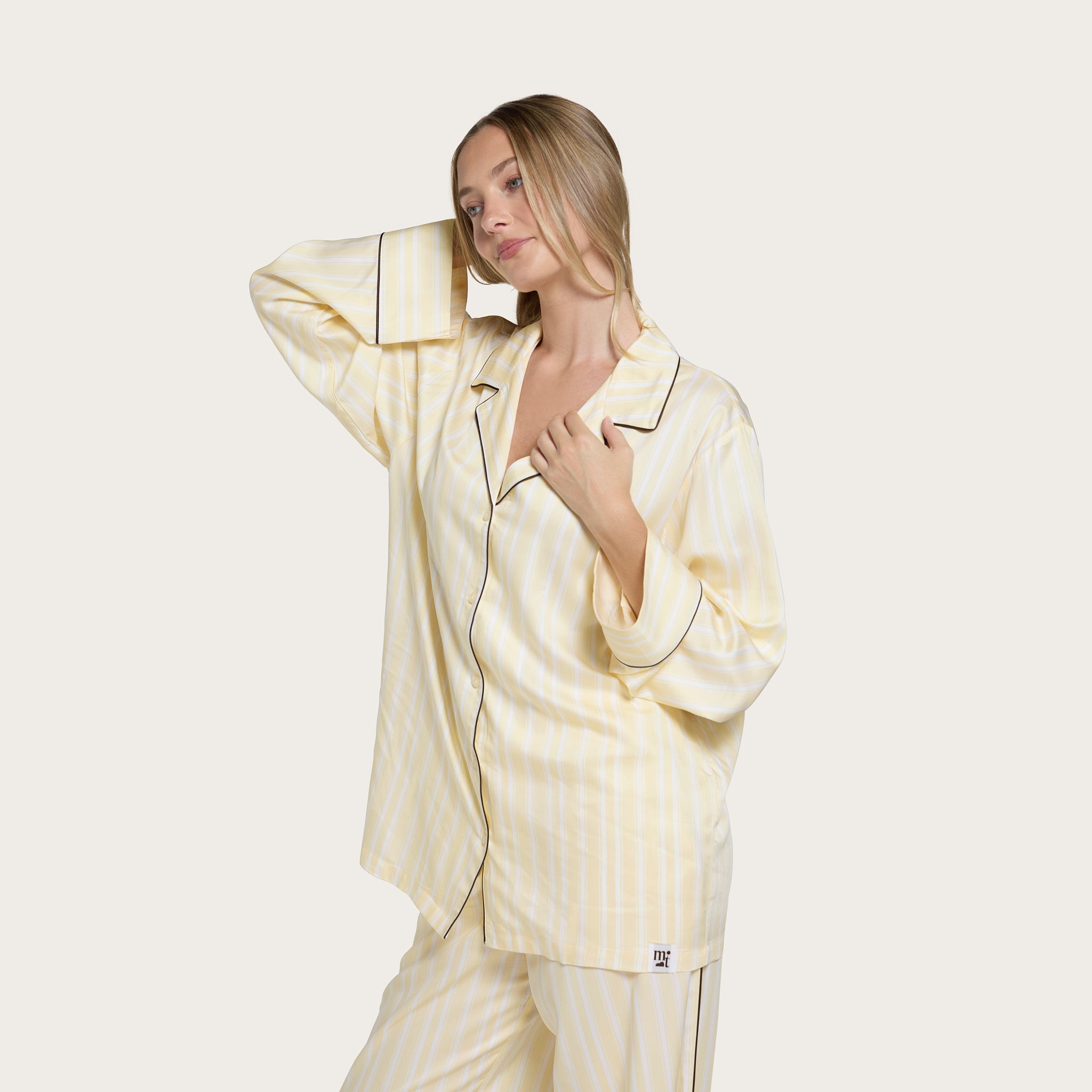 Butter Stripe Lottie Bamboo Long Sleeve Shirt