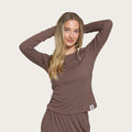 Cocoa Rumi Bamboo Long Sleeve Top