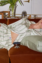 Pistachio Stripe Lottie Bamboo Long Sleeve Shirt