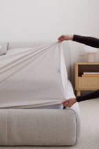 Latte Stripe Bamboo Fitted Sheet Set
