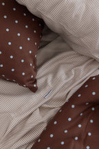 Chocolate Polka Dot Bamboo Quilt Cover