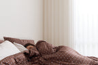 Chocolate Polka Dot Bamboo Quilt Cover