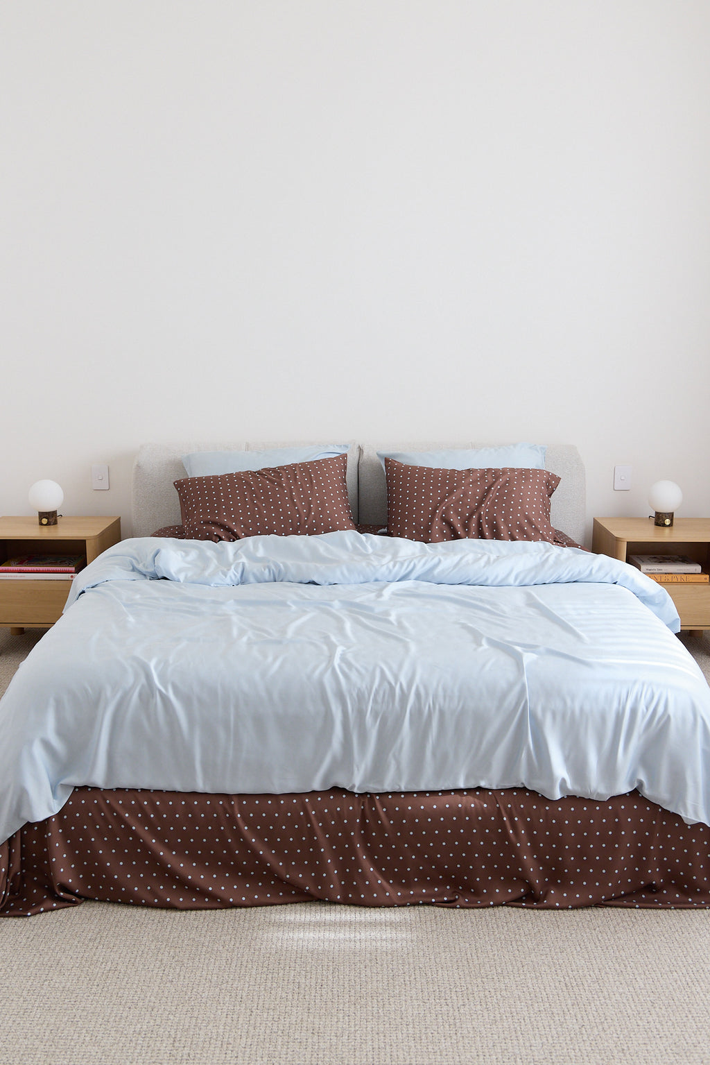 Chocolate Polka Dot Bamboo Sheet Set