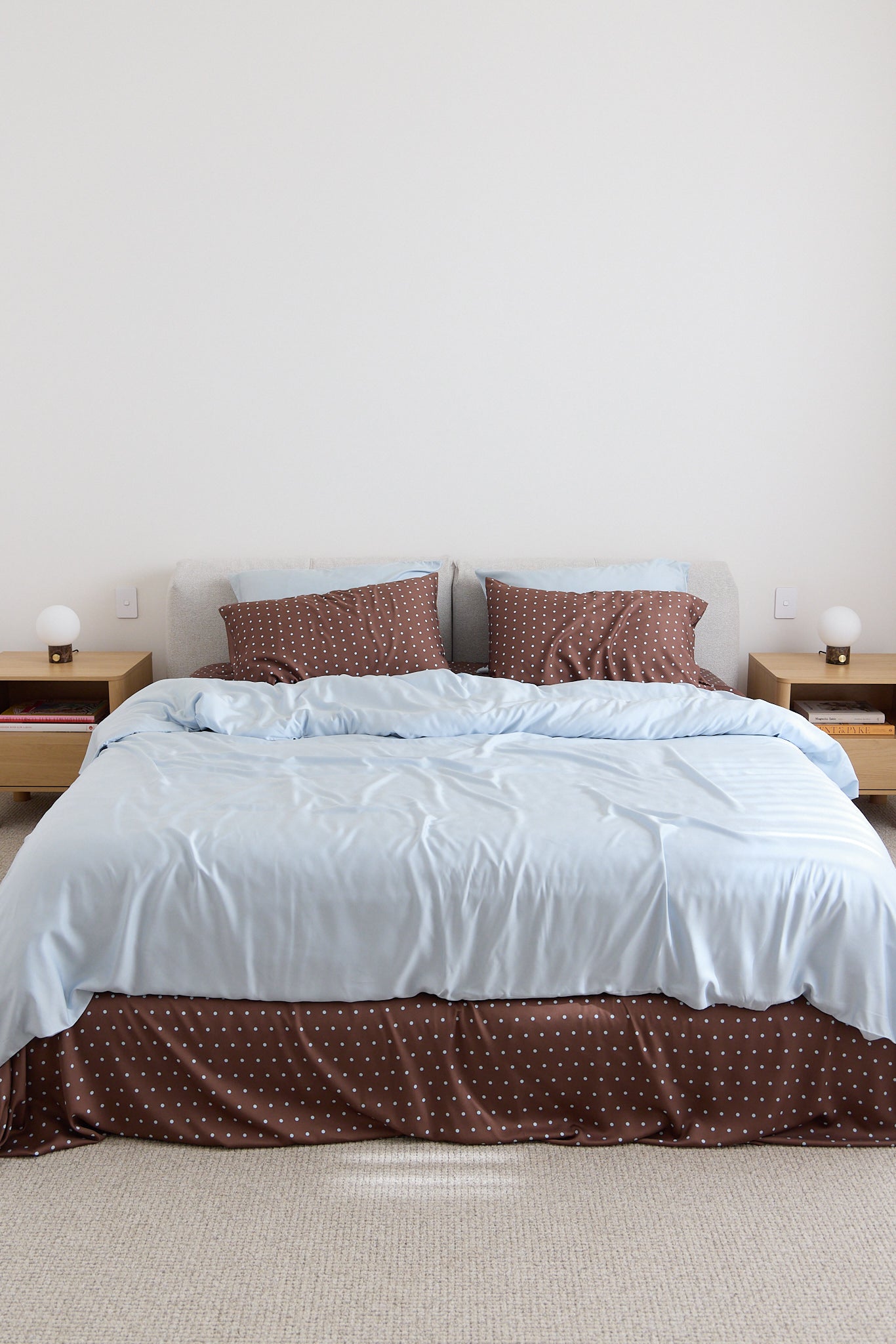 Chocolate Polka Dot Bamboo Sheet Set