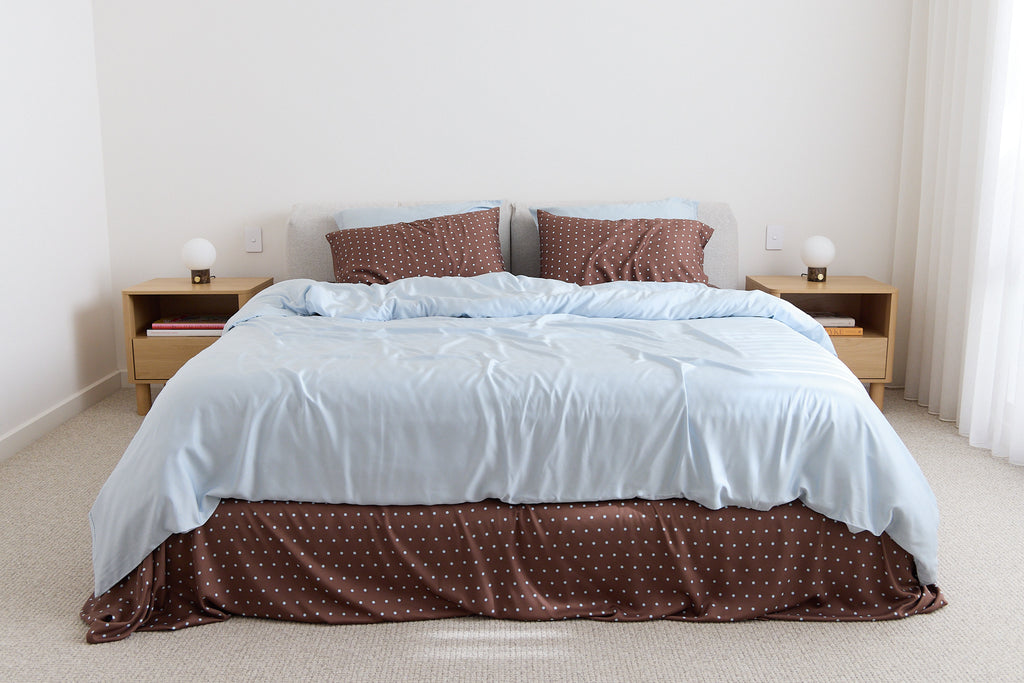 Chocolate Polka Dot Bamboo Sheet Set