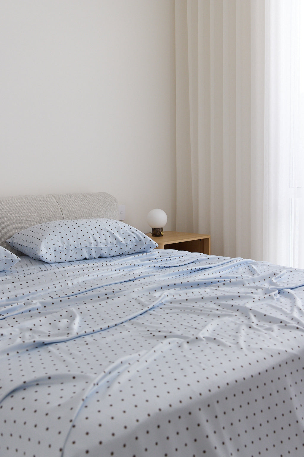 Sky Polka Dot Bamboo Sheet Set