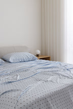 Sky Polka Dot Bamboo Sheet Set