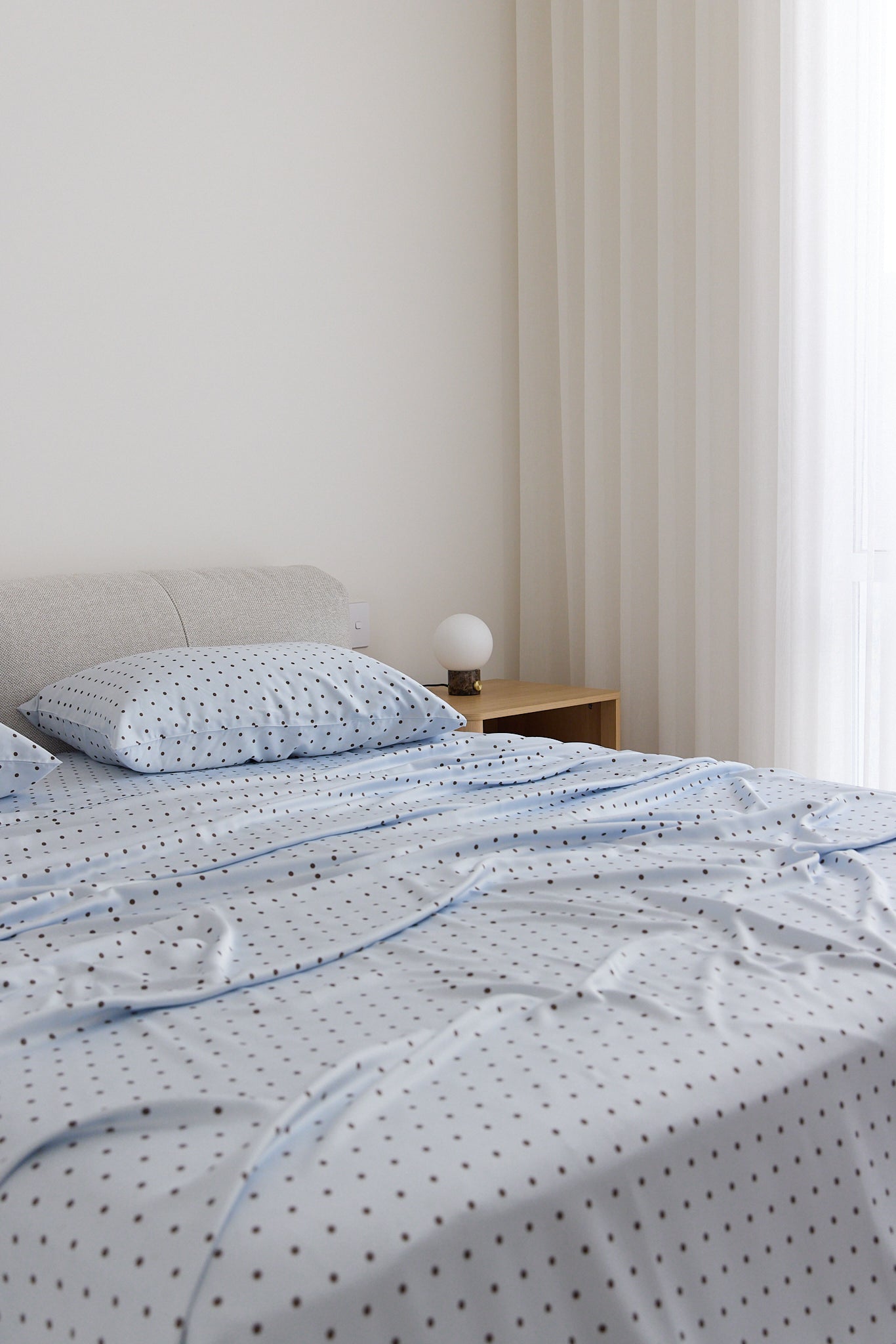 Sky Polka Dot Bamboo Sheet Set