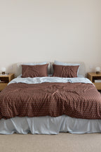 Chocolate Polka Dot Bamboo Quilt Cover