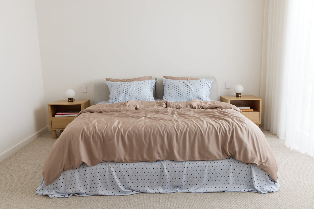 Sky Polka Dot Bamboo Sheet Set