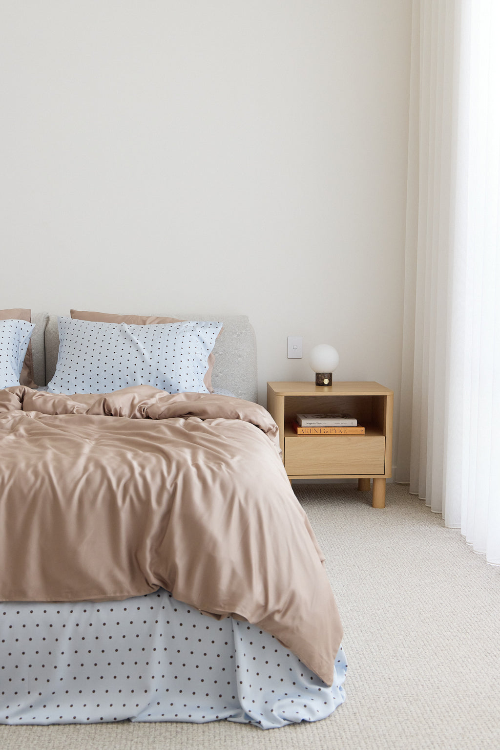Sky Polka Dot Bamboo Sheet Set